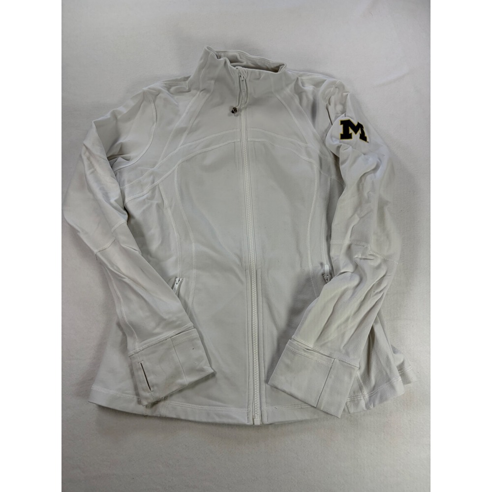 Lululemon Define Jacket University of Michigan White Full Zip Women Size 14